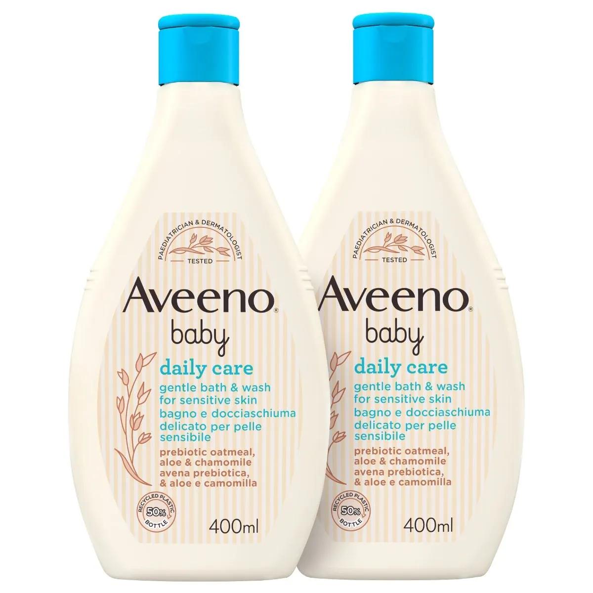 Aveeno Baby Daily Care Bagnodoccia Neonati Per Pelle Delicata e Sensibile BIPACCO 2X400 ml