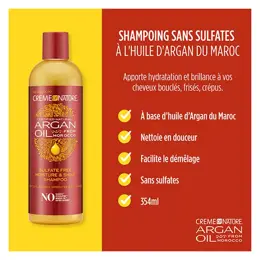 Creme of Nature, Argan, Shampoing nourrissant, nettoie en profondeur, 354ml