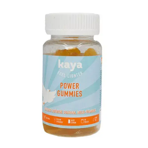 Kaya Powwer Gummies énergie concentration au CBD et plantes 30 pcs