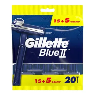 Gillette Blue II Disposable Razor Fixed 15 + 5Uds