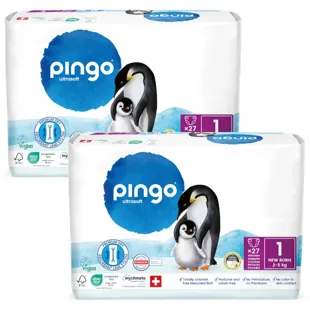 Pingo Eco-Friendly Newborn Diapers Size 1 (2-5 kg) 2x27 units