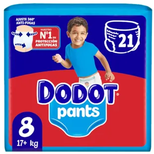 Dodot Pants Dry Baby Panties Diapers T8 (+17 Kg) 21 units