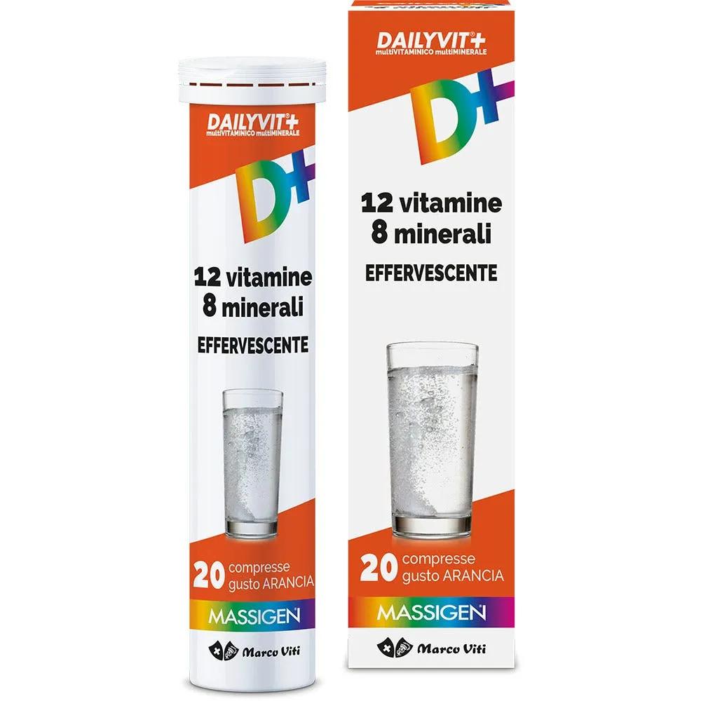 Massigen Dailyvit+ Effervescente Integratore Vitamine e Minerali 20 Compresse