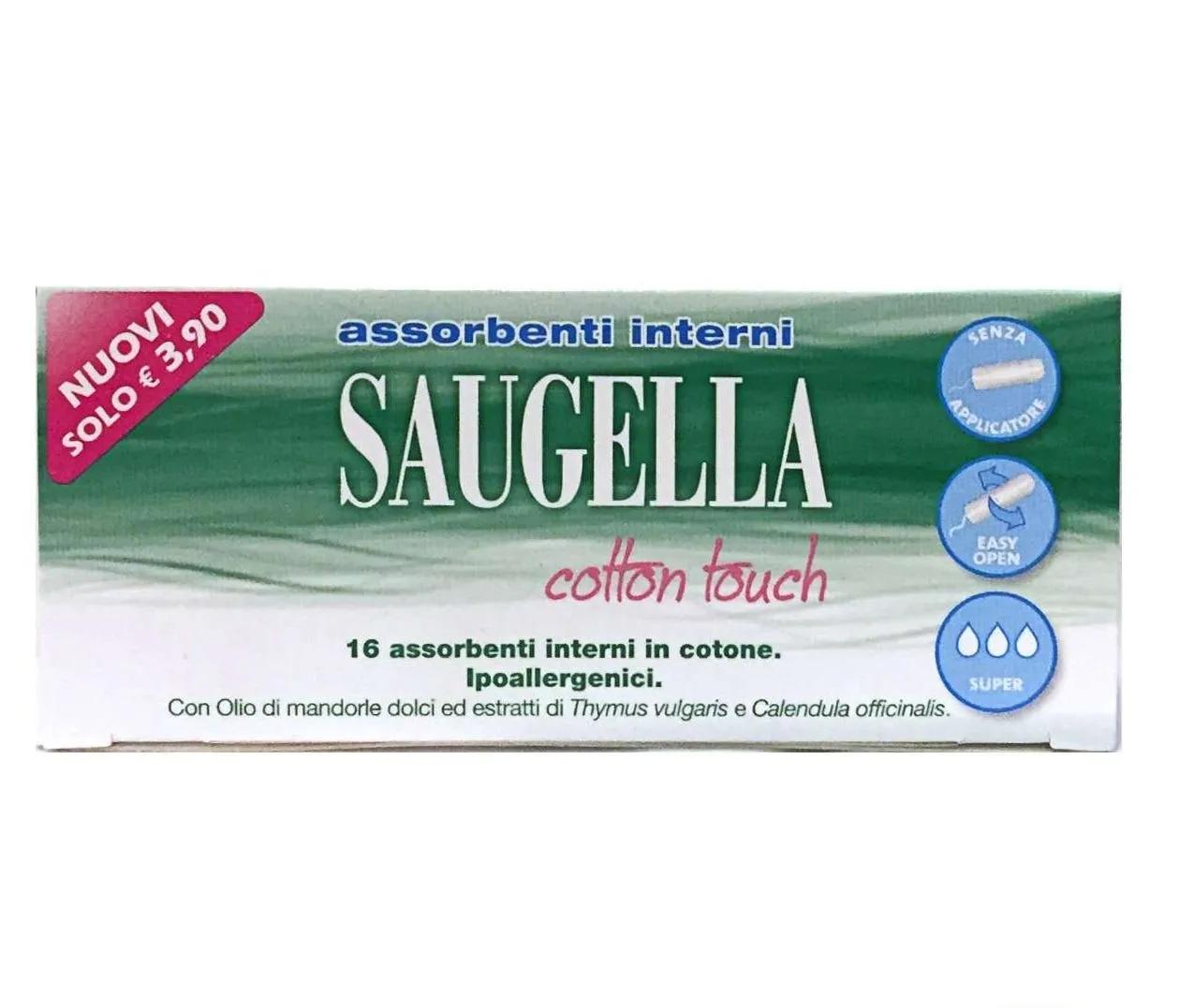 Saugella Cotton Touch Assorbenti Interni Super PROMO 16 Pezzi