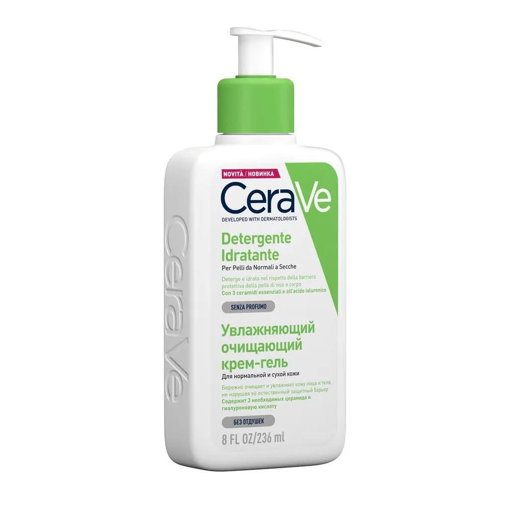 CeraVe Detergente Idratante Viso Pelle da Normale a Secca, con Acido Ialuronico e Ceramidi  263 ml