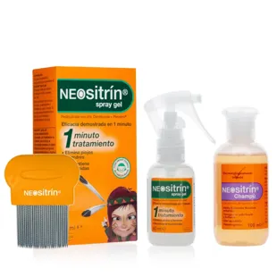 Neositrín Antipiojos Champú 100 ml + Spray Gel 60 ml + Lendrera