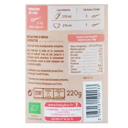 Babybio 5 Céréales Banane Pomme +6m Bio 220g