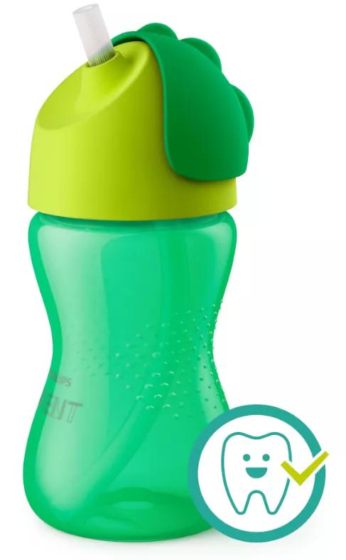 Philips Avent Rietje Glas +12m 300 ml Groen