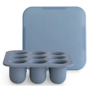 Mushie Solid Tradewinds Food Ice Cube Tray 10.5x10.5x3.5 cm