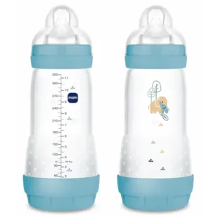 MAM Easy Start Anti-colic Fast Flow Baby Bottle Matte Blue +4m 320ml 2 units