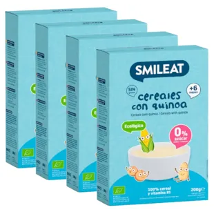 Smileat Cereal Porridge with Gluten-Free Quinoa +6m 4x200 gr