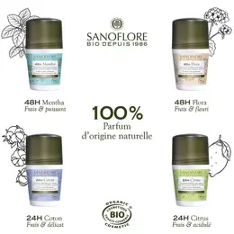 Sanoflore Déodorant Flora Roll-On 48h Bio 50ml