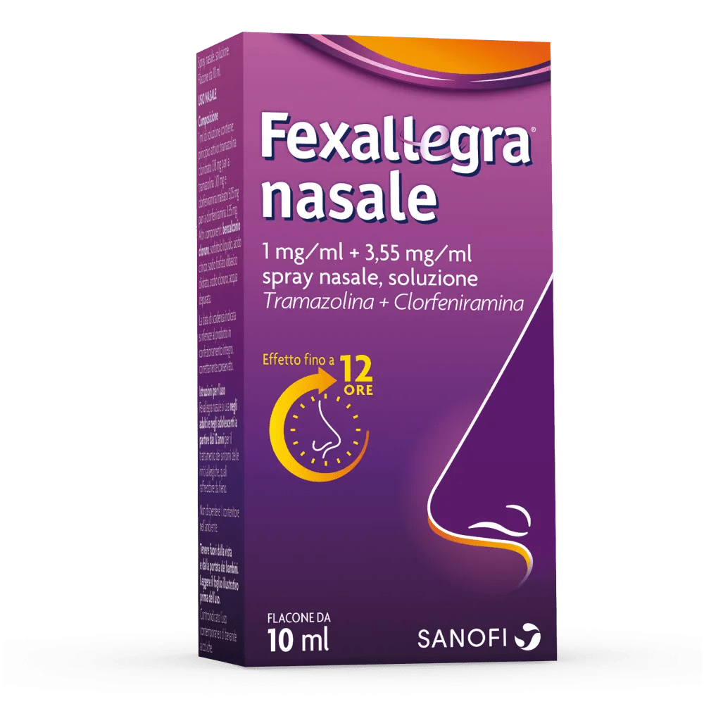 Fexallegra Spray Nasale Antistaminico Decongestionante Rapido Sollievo Contro Rinite Allergica 10 ml