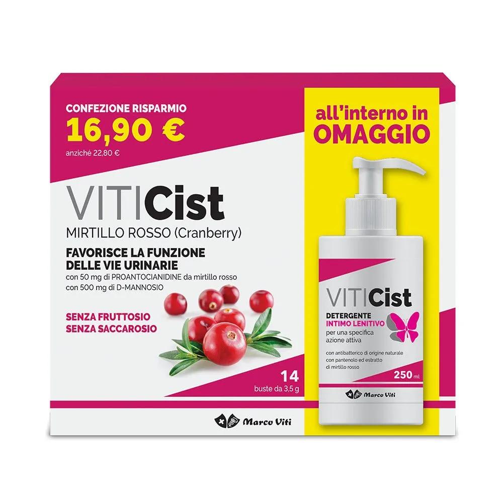 VitiCist Integratore per Le Vie Urinarie 14 Bustine + Detergente Intimo 250 g in OMAGGIO