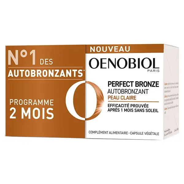 Oenobiol Perfect Bronze Autobronzant Peau Claire Lot de 2 x 30 gélules