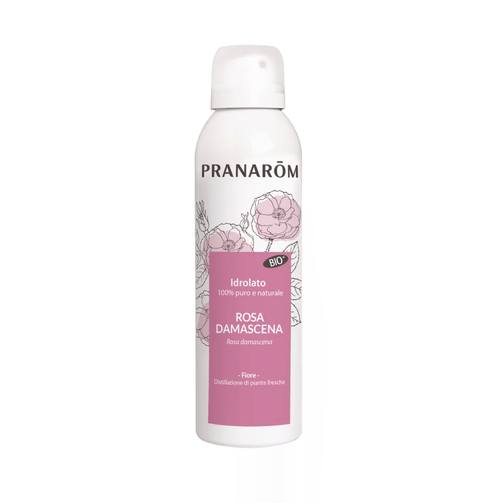 Pranarom Idrolato di Rosa Damascena Bio Rinvigorente, Illuminante Viso 150 ML