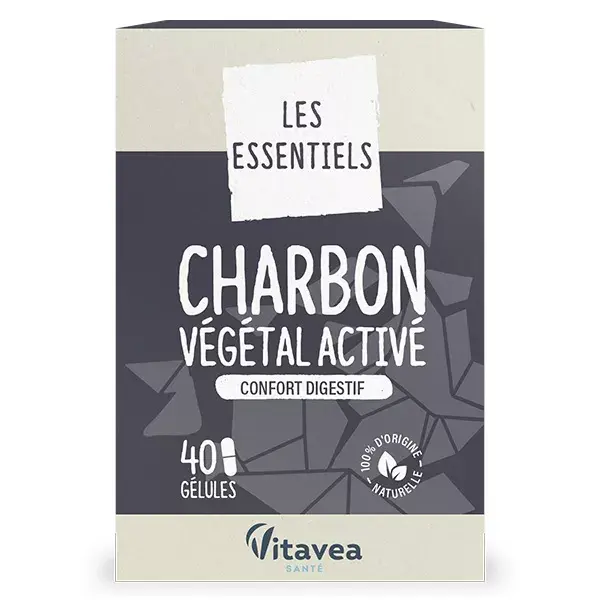 Nutrisanté Vitavea Les Nutri'Sentiels Bio Charbon Végétal Activé 40 gélules
