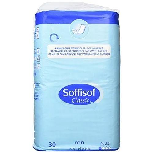 Soffisof Classic Pannoloni Rettangolari Con Barriera Per Incontinenza 30 Pezzi