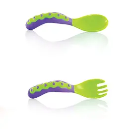 Nuby Couvert d'Apprentissage Vert et Violet 9 mois