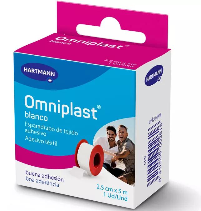 Hartmann Omniplast Platre Tissu Blanc 2,5 cm x 5 m