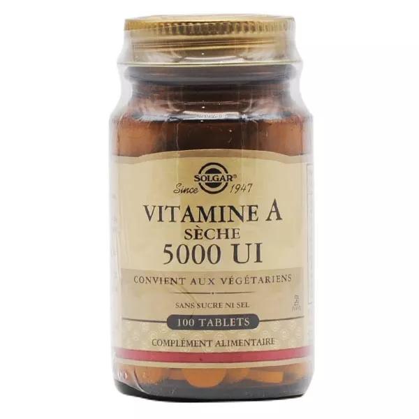 Solgar Vitamina A Seca con VItamina C 100 comprimdos 
