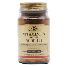 Solgar Vitamine A Sèche 5000UI 100 comprimés