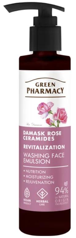 Émulsion nettoyante visage à la rose de Damas et aux céramides de Green Pharmacy 150 ml