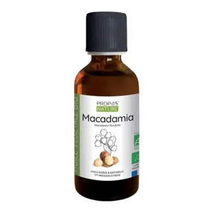 Olio vegetale di macadamia biologico per aromaterapia e fitoterapia Propos' Nature 50ml
