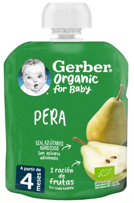 Gerber Pouch Organic Pera +4m 90 gr