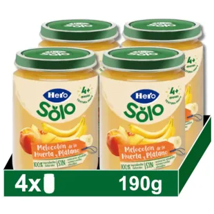 Hero Solo Bio Jar Apple, Peach and Banana +4m 4x190 gr
