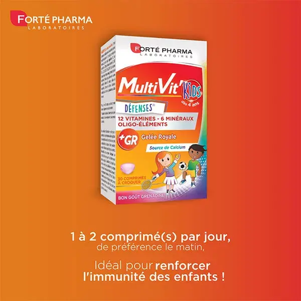 Forté Pharma Multivit' Kids Defensas 30 comprimidos masticables