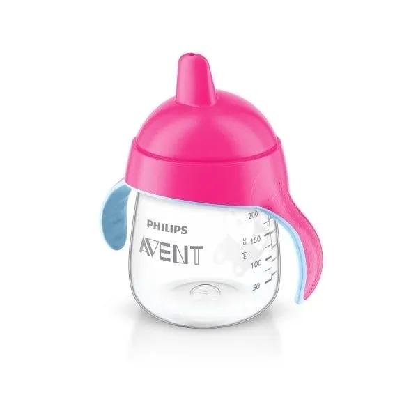 Avent Tazza Decorata Con Beccuccio Rosa 260 ml