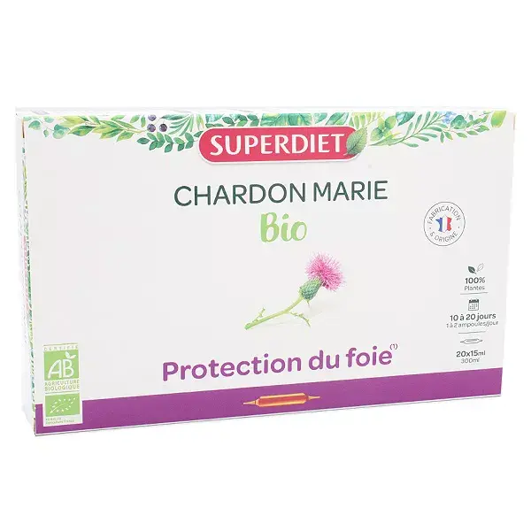 Superdiet Chardon Marie Bio 20 ampoules