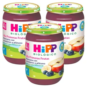 HiPP Tarrito de Manzana con Arándano y Plátano BIO +4m 3x190 gr