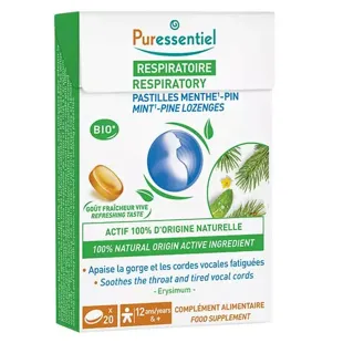 Pastiglie per la gola Puressentiel al gusto menta e pino, 20 pezzi