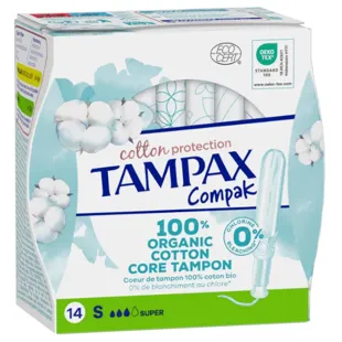Tampax Cotton Protection Super Tampons 14 count