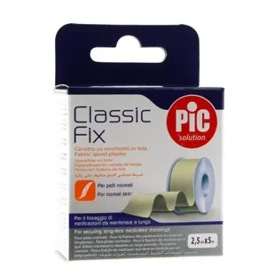 Adhesive Tape Classic Fix Pic Solution White Fabric 2,5cmx5m