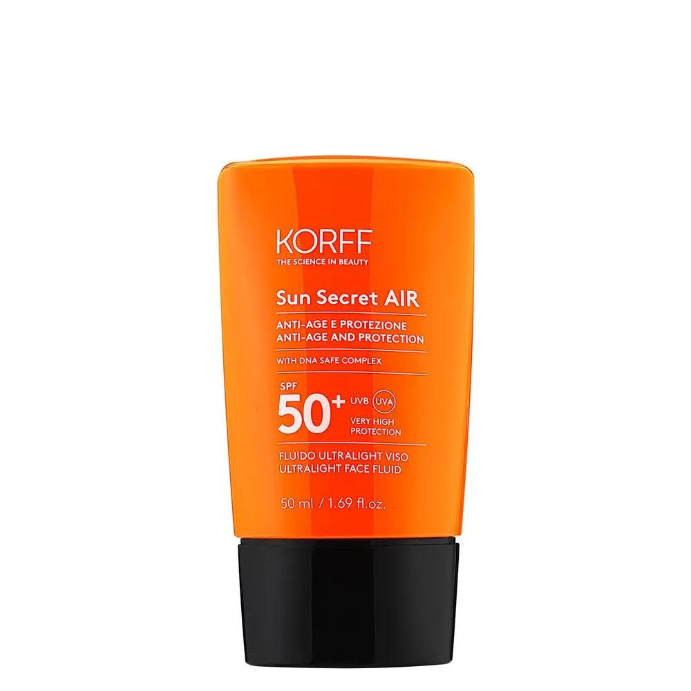 Korff Sun Secret Air Fluido Solare Viso SPF 50+ Antiage e Protezione 50 ml