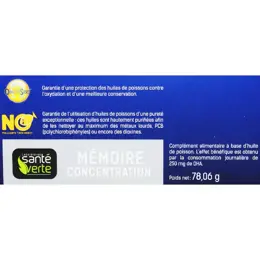 Santé Verte Oméga3 1000mg de DHA 60 capsules