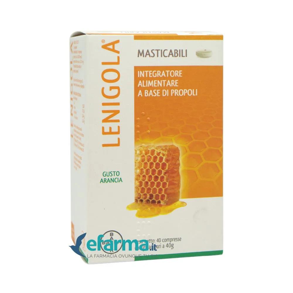 Lenigola Masticabili Integratore Con Propoli Gusto Arancia 40 Compresse