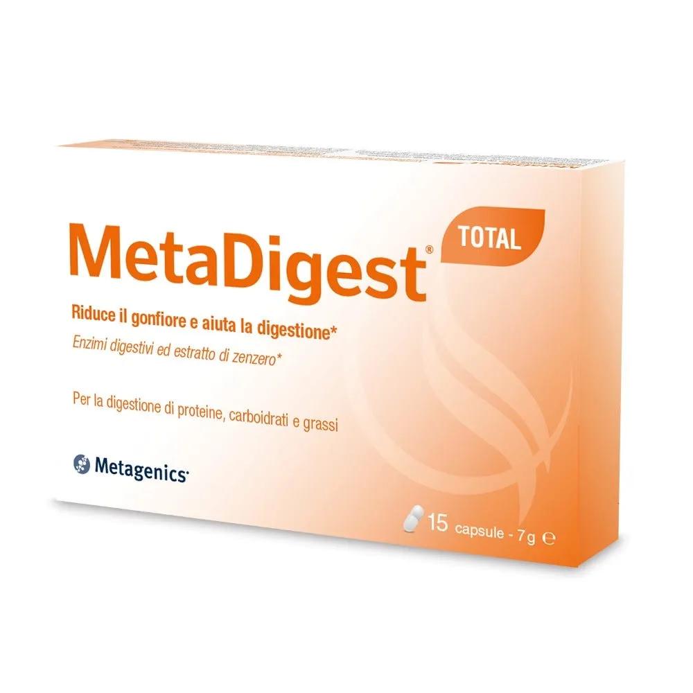 Metagenics Metadigest Integratore Gonfiore e Digestione Total 15 capsule