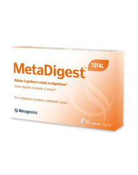 Metagenics Metadigest Integratore Gonfiore e Digestione Total 15 capsule