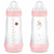 MAM Easy Start Anti-colic Fast Flow Baby Bottle Bright Pink +4m 320ml 2 pcs