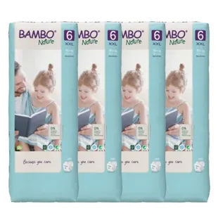 Pannolini Bambo Nature taglia 6 16+kg confezione alta 40 unità - confezione da 4