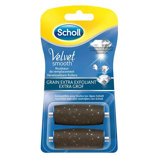 Scholl Velvet Smooth Rouleaux de Remplacement Extra Exfoliant 2 unités
