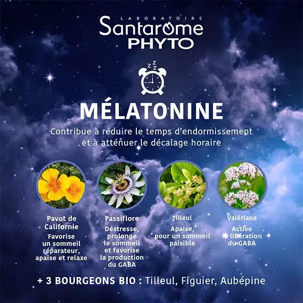 Santarome Phyto - Sommeil Mélatonine - 20 ampoules