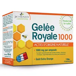 Les 3 Chênes Tonus & Immunité Gelée Royale 1000 Goût Extra Orange 10 ampoules