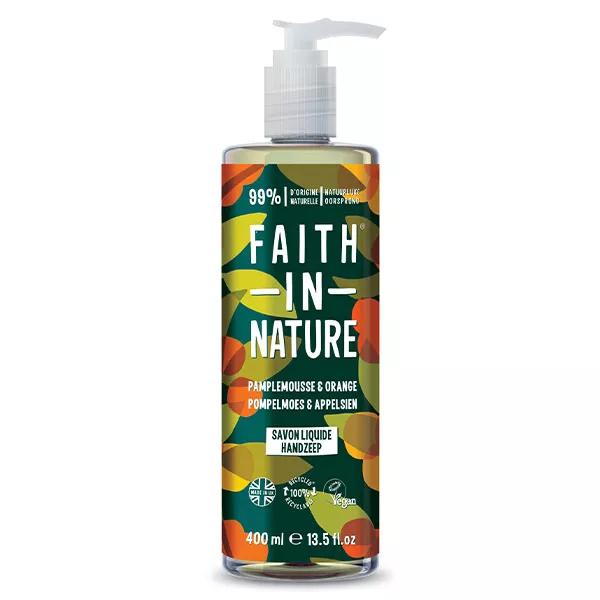 Faith In Nature Savon Mains Liquide Pamplemousse & Orange 400ml