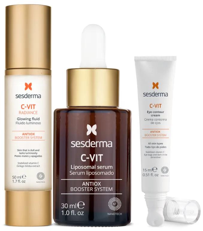 Sesderma C-Vit Complete Anti-Aging Treatment Fluid+Contour+Serum
