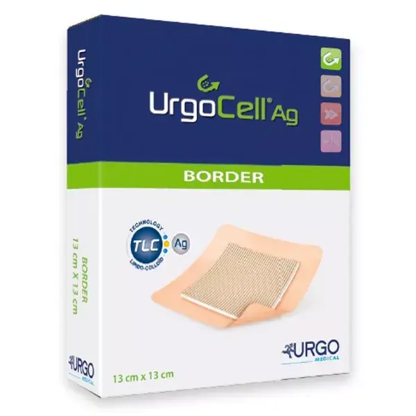 Urgo Urgocell AG Border Hydrocellular Dressing 13cm x 13cm 10 Units